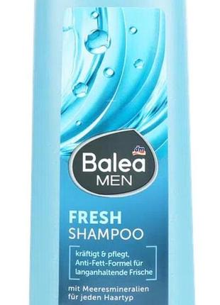 Balea men fresh shampoo — це освіжаючий чоловічий шампунь німецького виробництва, призначений для очищення та догляду за волоссям