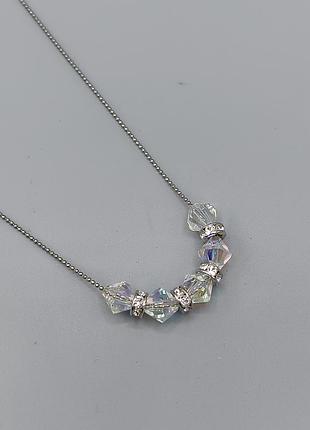 Шикарне кольє з кристалами swarovski