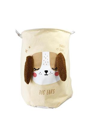 Корзина для игрушек и белья "big ears собачка" mgz-1009(biege) 50 х 40 см