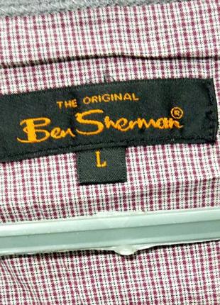 Ben sherman лонгслив кофта мужская хлопок тонкая серая разм m/l4 фото
