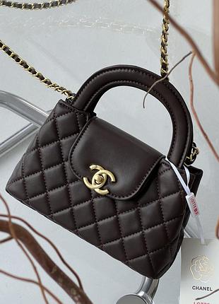 Жіноча сумка kelly bag шоколодна