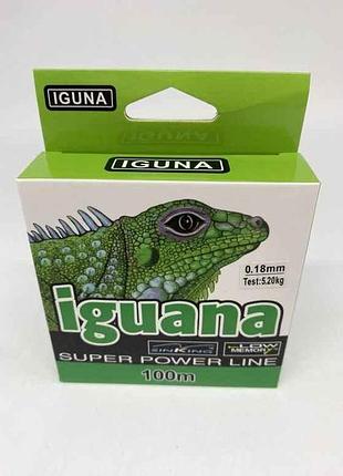 Лiска iguana 0,18мм 5,2кг 100м прозорий sm-y-18-018 тм prc