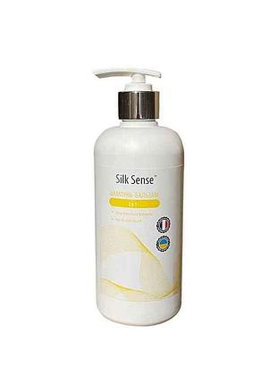 Шампунь-бальзам 500мл 2 в 1 тм silk sense