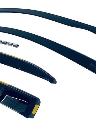 Дефлектори вікон (вітровики) renault sandero/stepway 2008-2012 (+ot) (heko)