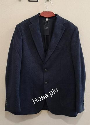 Новий чоловічий піджак marks & spencer, 77% бавовна, р. m (46)