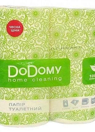 Туалетная бумага 4шт 2слой белая тм dodomy