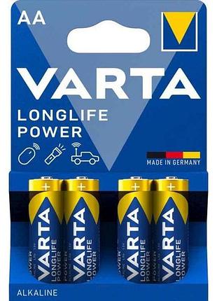 Батарейка лужна lr6/aa 4шт (блістер) тм varta