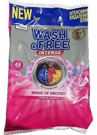 Пральний порошок 2,4кг руч/авт intense магія орхідей тм wash free