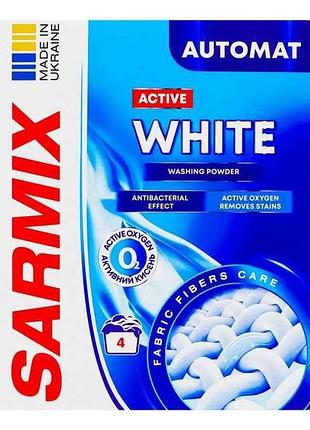 Стиральный порошок 300г авт/ру кислородный active white тм sarmix