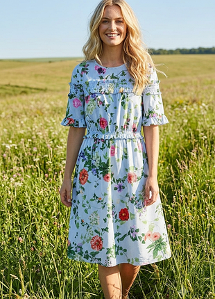 Бавовняна сукня в квіти