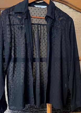 Напівпрозора блузка zara