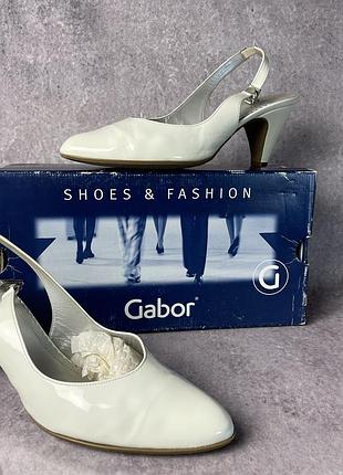 Туфлі gabor 40 1/2 молочні