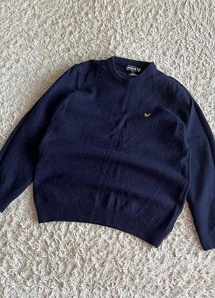 Чоловічий шерстяний светр кофта lyle & scott оригінал made in italy