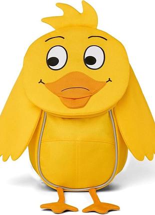 Яскравий жовтий дитячий рюкзак у вигляді каченяти — affenzahn small friend duck (wdr ente)