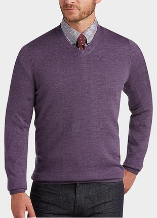 Мужской шерстяной джемпер, свитер blue harbour lambswool, шерсть