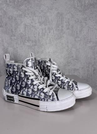Високі жіночі кеди dior b23 high top logo oblique