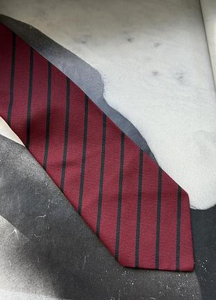 Краватка бордова у чорну смужку для підлітка жіноча