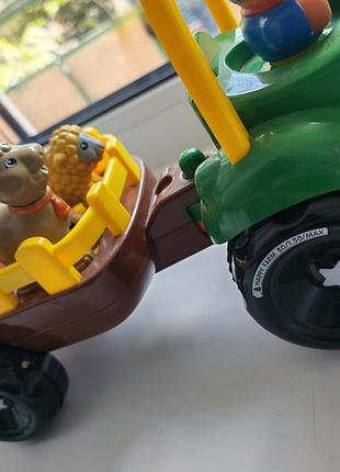 Трактор limo toy з причепом зелений українська озвучка (m5572uagr)