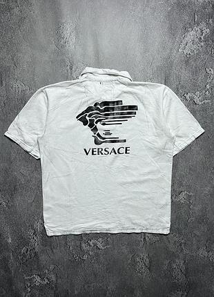 Vintage винтажная футболка поло versace sport версаче спорт size l размер л
