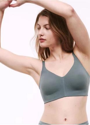 Бюстгальтер жіночий marks & spencer без кісточок flexifit, сіро-зелений 75a