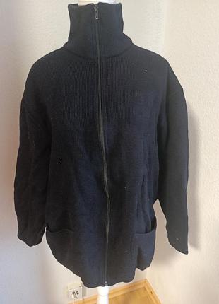 Вовняний кардиган кофта оверсайз saint james (100% pure wool, made in france)