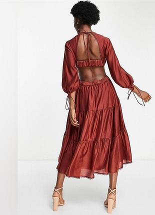 Шикарне плаття міді asos, платье миди з шикарно спинкою, плаття asos на розмір хл-2хл