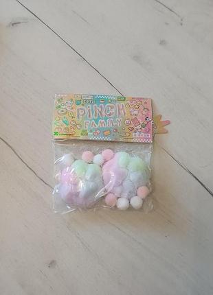 Игрушка антистресс, сквиш лапка котика 2 шт