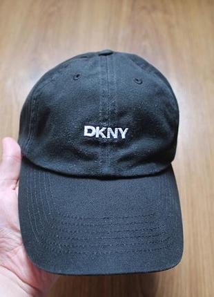 Чорна кепка бейсболка dkny (dad hat) 100% бавовна