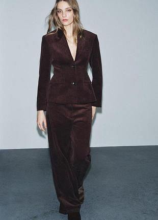 Вельветові штани wide leg zara - xs, s, m, l