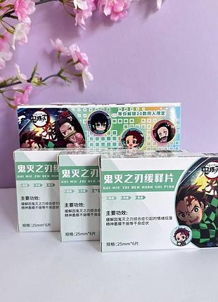 Значки-таблетки по аниме клинок, который уничтожает демоны demon slayer kimetsu no yaiba