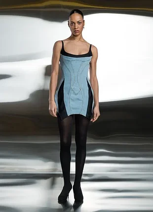 Джинсова міні сукня mugler x h&m