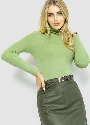 Женская трикотажная рибированная гольф-рубашка с lurex