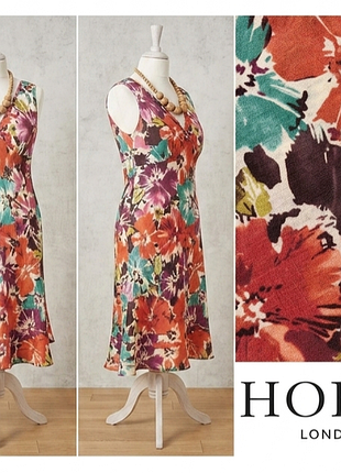 Винтажное льняное платье 90s hobbs (100% лен), р.97 12/ m
