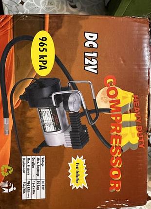 Автомобільний компресор 12v heavy duty air compressor (965 kpa, 35 л/хв)