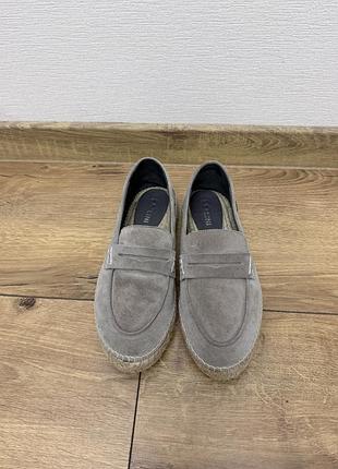 Лофери жіночі pollini сірі, розмір 40, замша