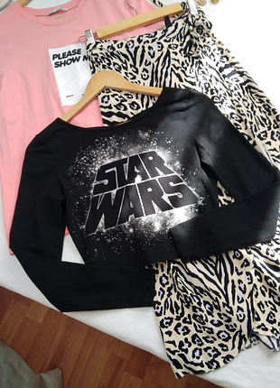 Чорний топ із розміром 36 жіночий топ star wars