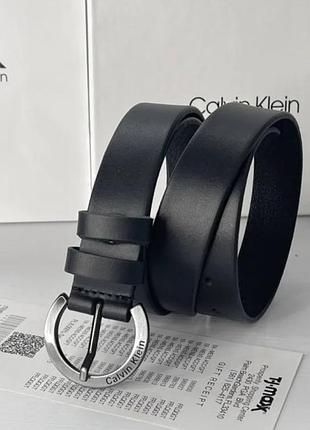 Шкіряний пояс для жінки calvin klein жіночий пасок 120 см ремінь з класичною пряжкою для дівчини від кельвін кляйн