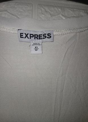 Стильная майка express с пайетками и леопардовым принтом