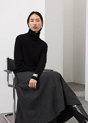 M&s merino wool чорний светр гольф водолазка вовна мерінос чорний шерстяной свитер гольф водолазка шерсть меринос