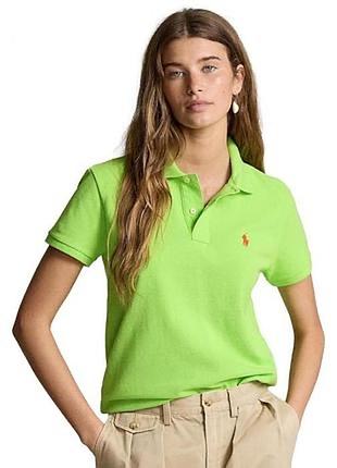 Яскраво-салатова бавовняна футболка-поло s від бренду polo ralph lauren