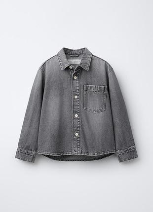 Джинсова куртка сорочка zara рубашка хлопчику 122