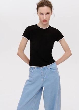Slim футболка чорна favorite style