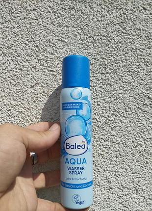 Освіжаючий спрей для обличчя та тіла balea aqua wasser spray 75 мл, зволоження та тонізація