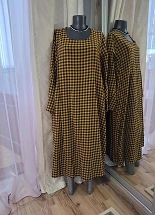 Стильне з кишенями плаття 👗 великого розміру