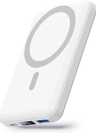 Magsafe повербанк podoru kt-d003 10000 мач беспроводная зарядка 15w, pd 22.5w, led дисплей
