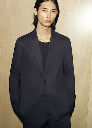 Блейзер мужской cos relaxed single-breasted cotton blazer / 54