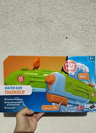 Дитячий водяний пістолет playtive water gun thunder 850 мл, дальність до 9 м, від 5 років
