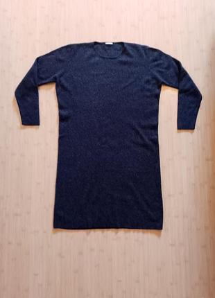 Сукня жіноча тепла вовняна великий розмір оверсайз базова сіра актуальна тепла