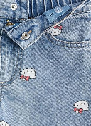 Джинсы для девочки hello kitty,128 см 2
