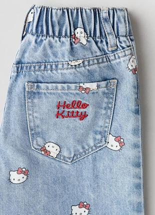 Джинсы для девочки hello kitty,128 см 3